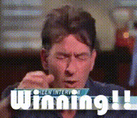 Charlie Sheen – winning